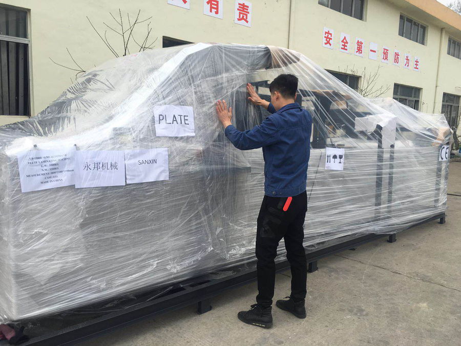 The automatic laminating machine delivered to Malaysia