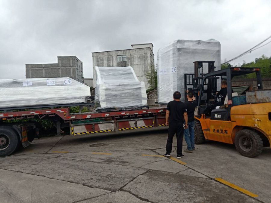 Automatic flute laminating machine shipped to Mexico