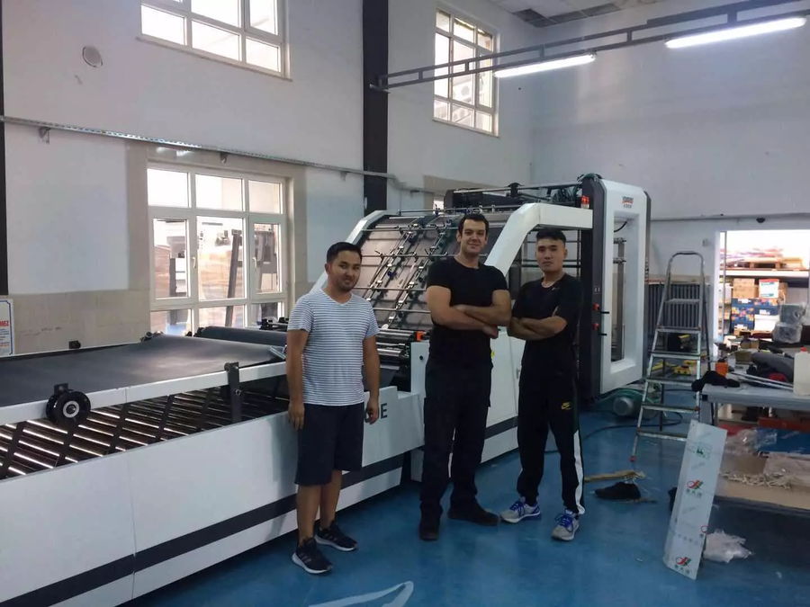 YB-1300E Automatic Flute Laminating Machine Installed in Turkey