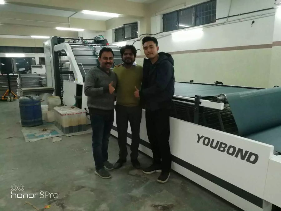 The automatic laminating machine installed in Agra,India