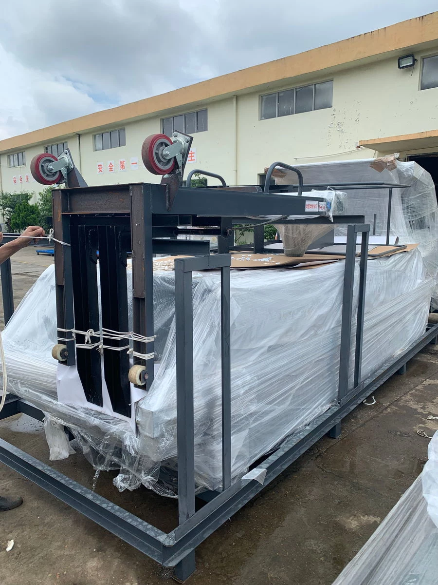 YB-1100B SEMI-Automatic Flute Laminating Machine Delivery to Brasil