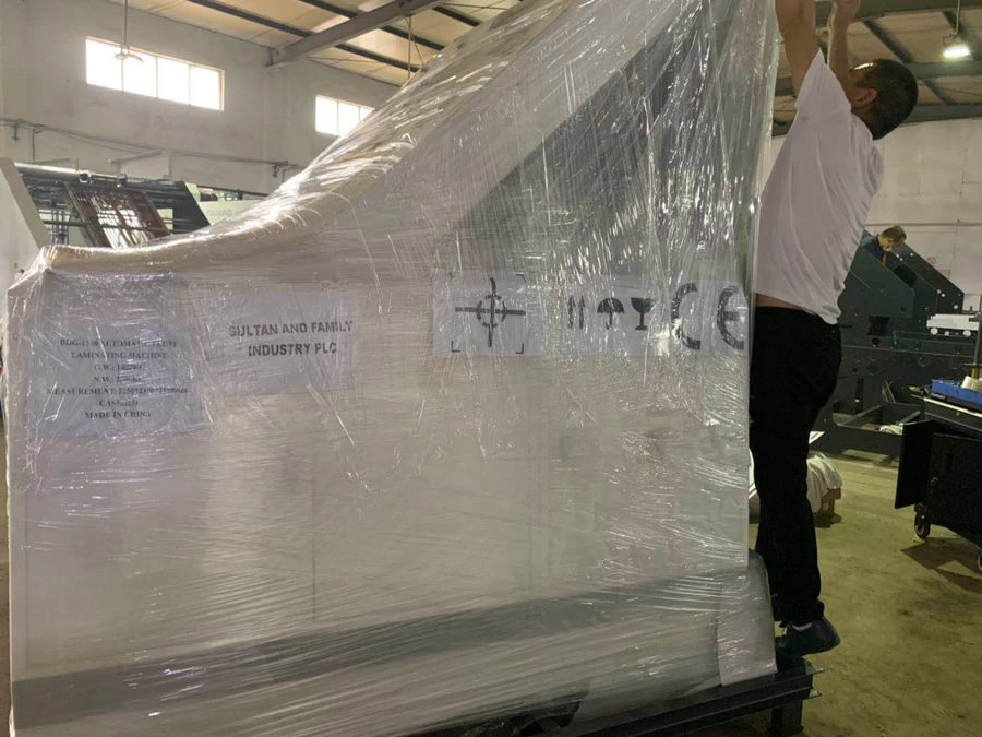 YB-1300E Automatic Flute Laminating Machine delivery to Ethiapia customer