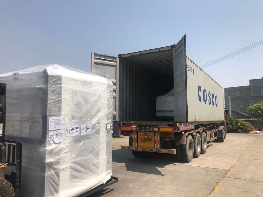 YB-1450E Automatic Flute Laminating Machine delivery to Egyptian customer