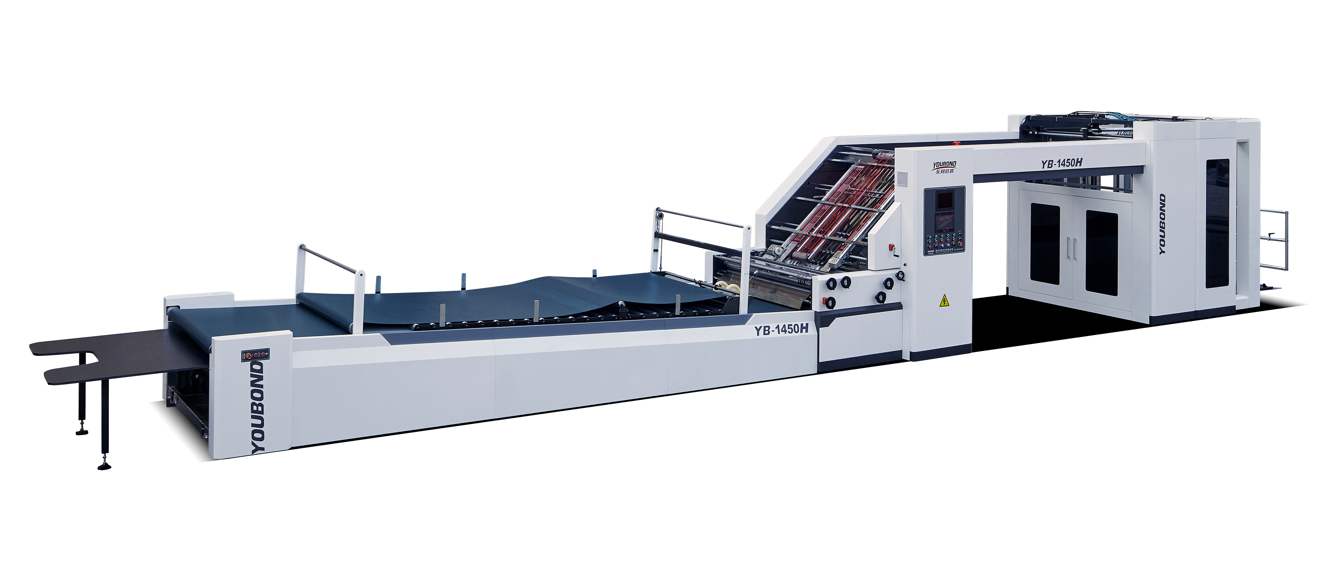 YB-1450H Servo type laminator with simple stacking machine Deliver to Korean customer